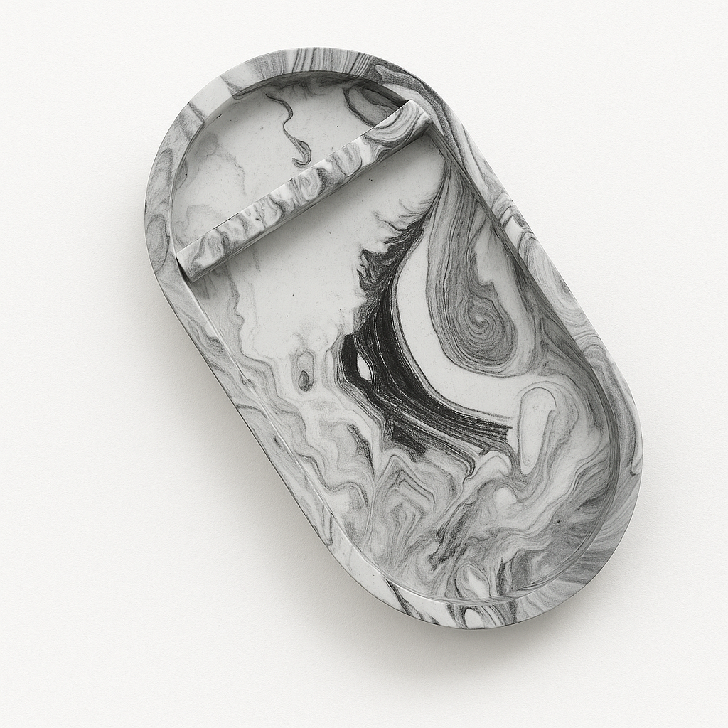 Oval Tool Tray - Natural Handmade Jesmonite