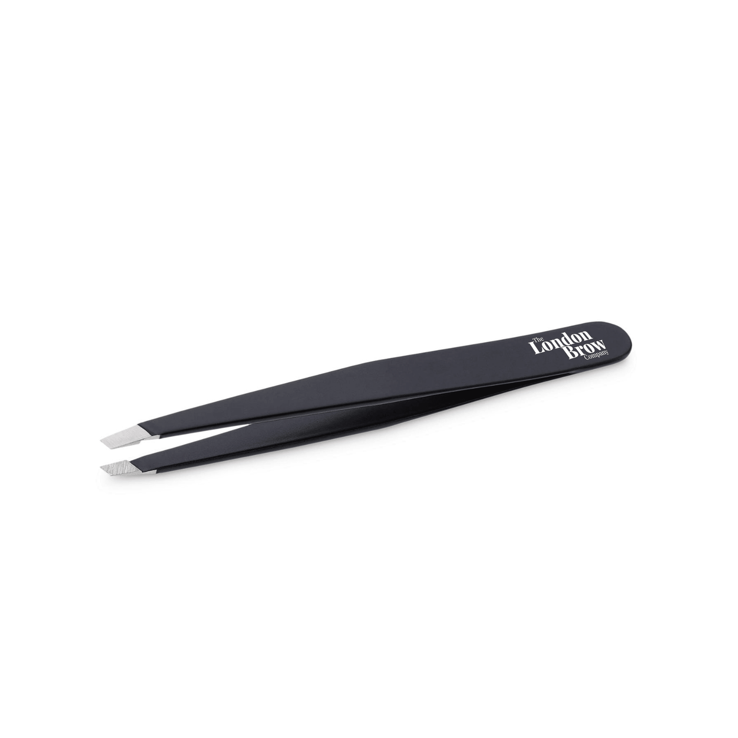 London Brow Precision Slanted Brow Tweezers - Black