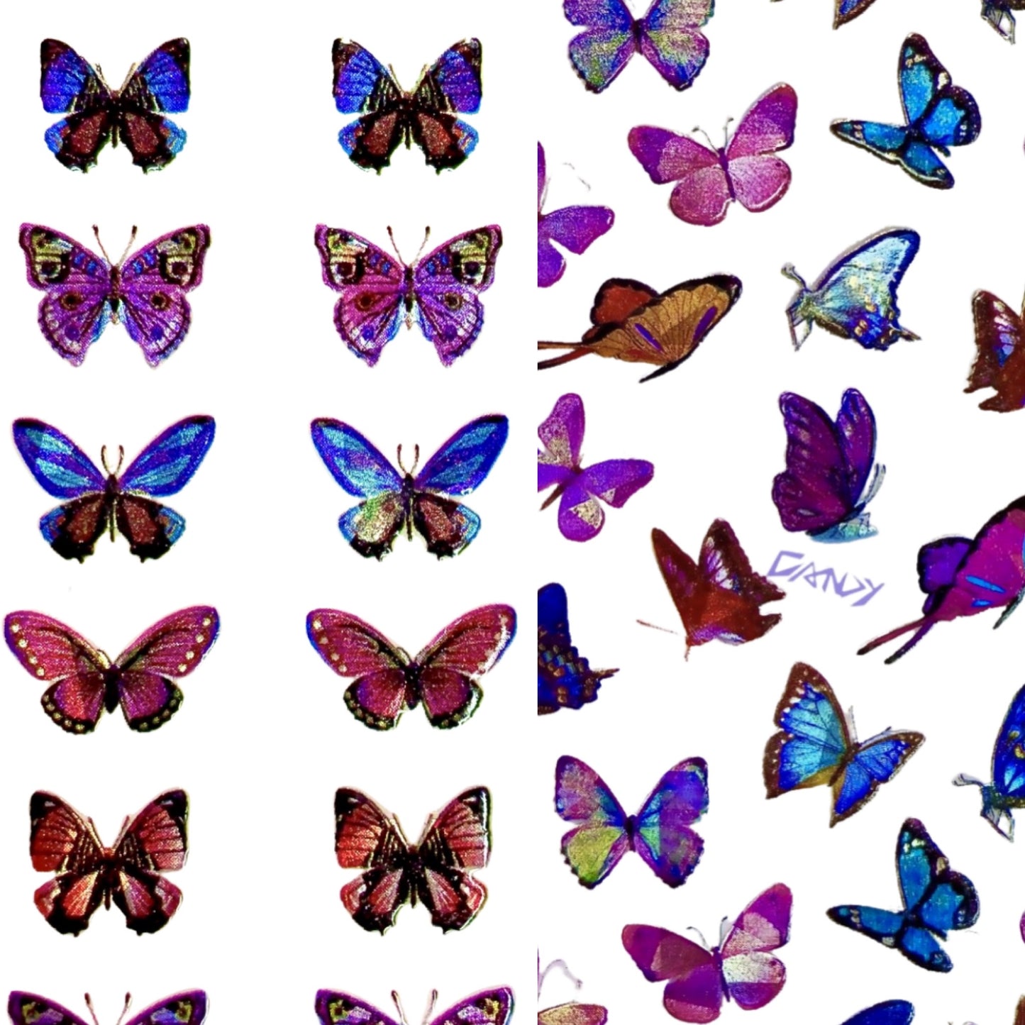 Butterfly Nail Art Stickers