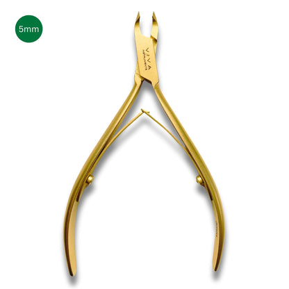 Cuticle Nipper Gold - 5mm Double Spring