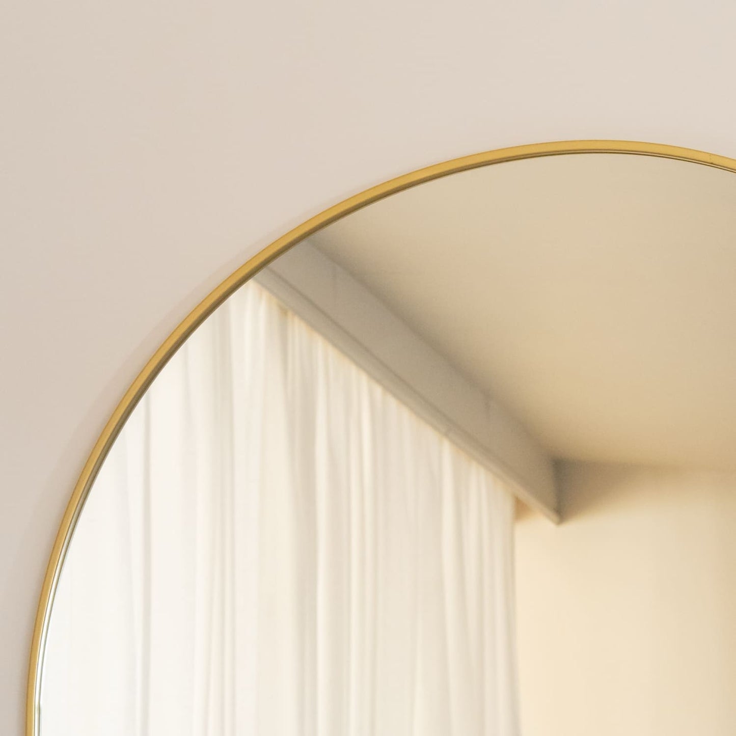 Akiko - Full Length Gold Metal Arched Mirror - 160cm x 60cm
