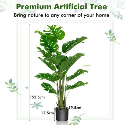 120cm/152cm Artificial Monstera Plants for Indoor Decoration-1.2M
