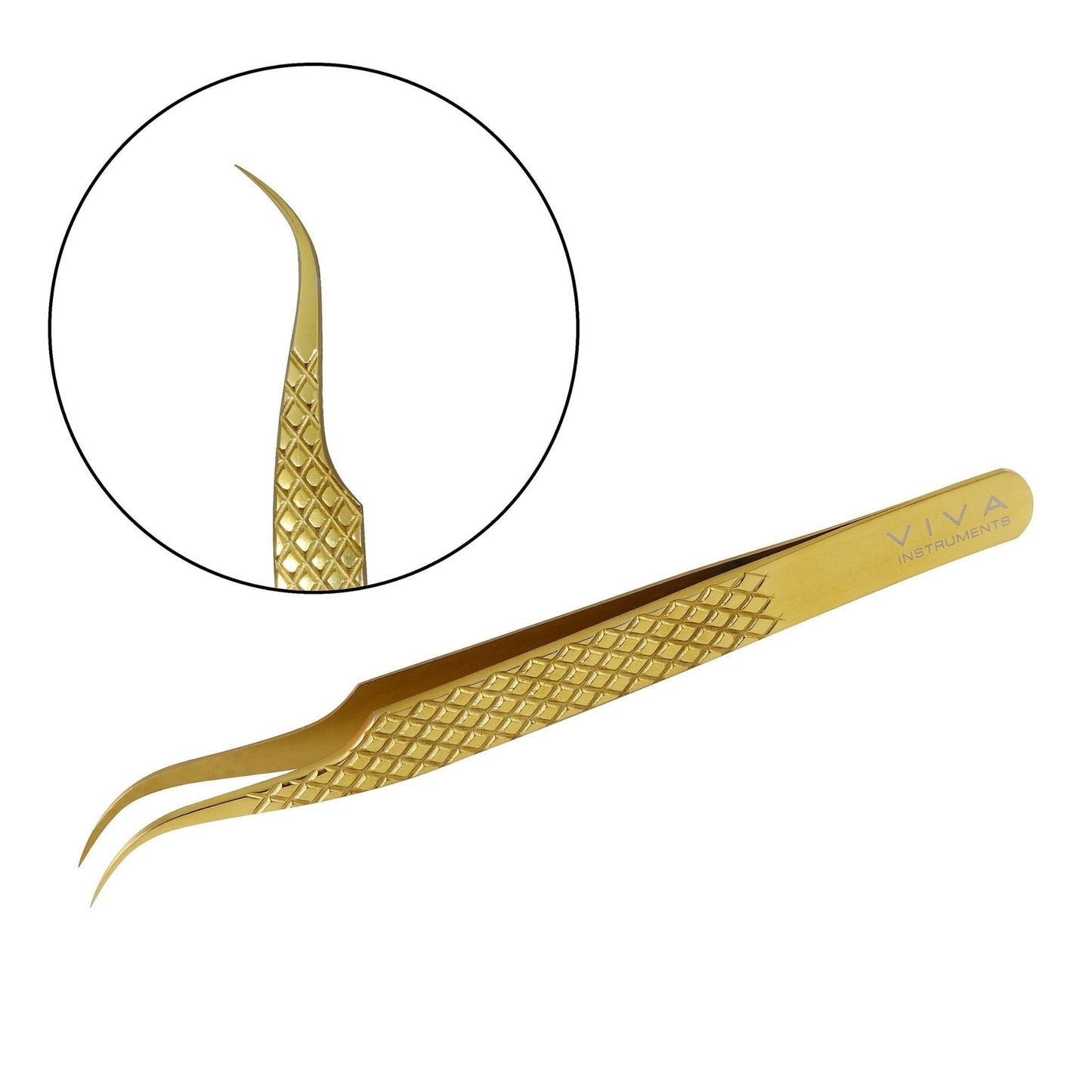 Lash Tweezer Curved - Gold