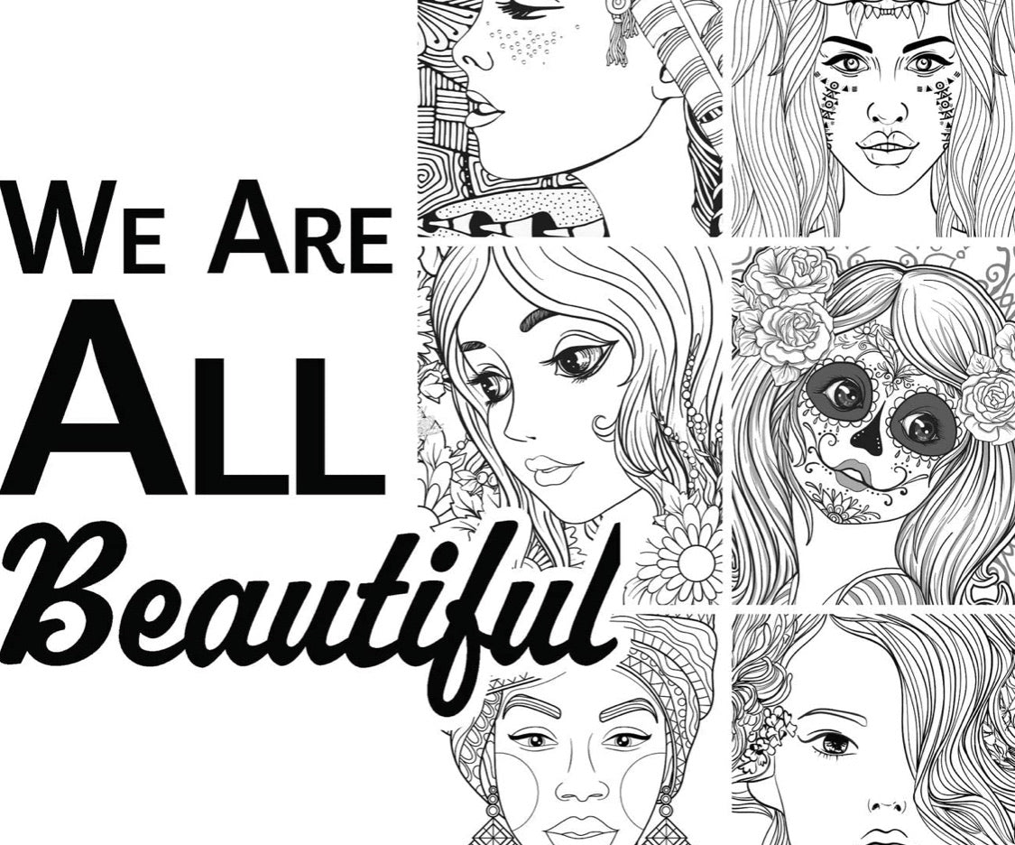 Printable women’s colouring book - 50 pages
