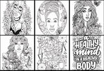 Printable women’s colouring book - 50 pages